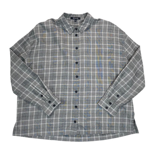 MADEWELL Plaid Westlake Shirt in Gray Menswear Plaid Size S Style #MA837 - Picture 6 of 7